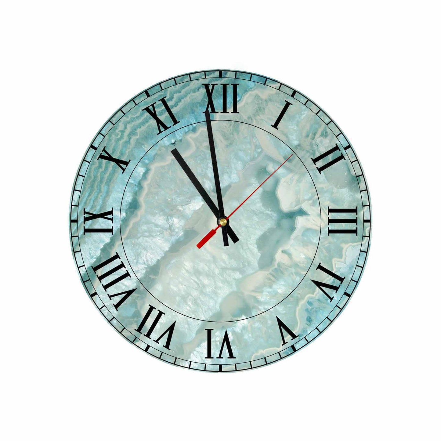 #1 SYLOR Blue Quartz Acrylic Wall Clock