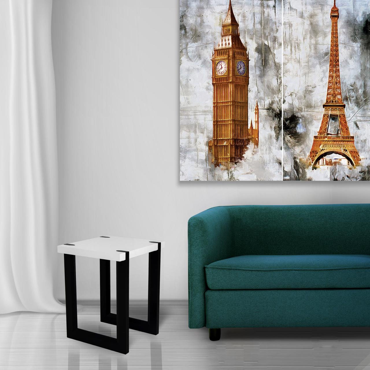 10504 ROME Satin White End Table