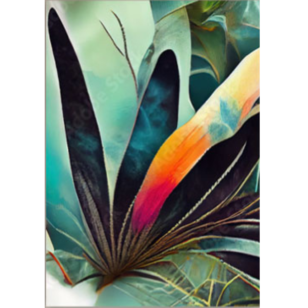 NC-99 DORYN Monstera Leaves Modern Wall Art