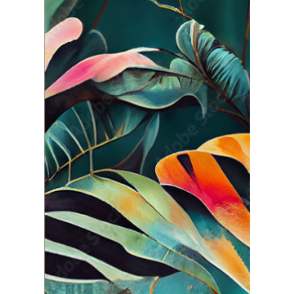 NC-99 DORYN Monstera Leaves Modern Wall Art