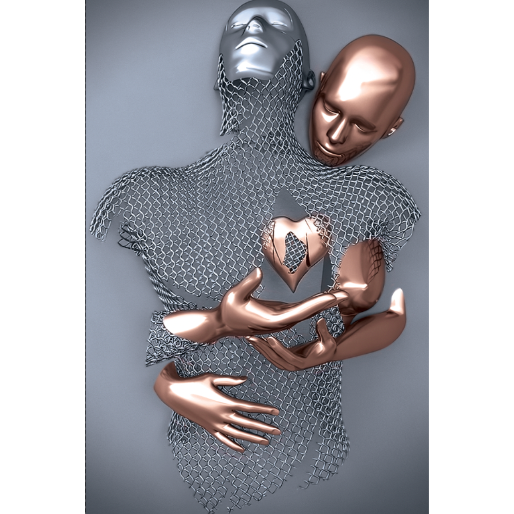 SULC-48 MAYA Rose Gold Romantic Figures Modern Wall Art TG