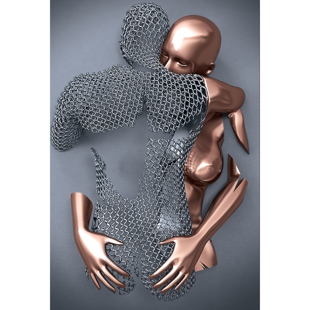 SULC-48 MAYA Rose Gold Romantic Figures Modern Wall Art TG