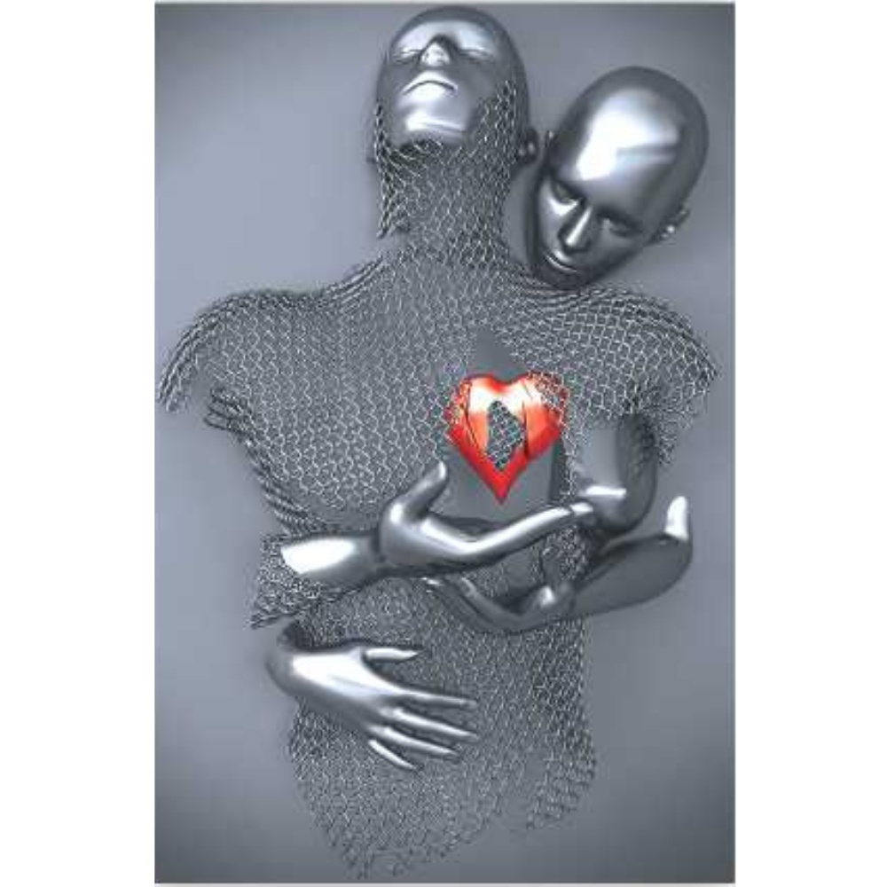 SULC-48 MAYA Red Romantic Figures Modern Wall Art TG