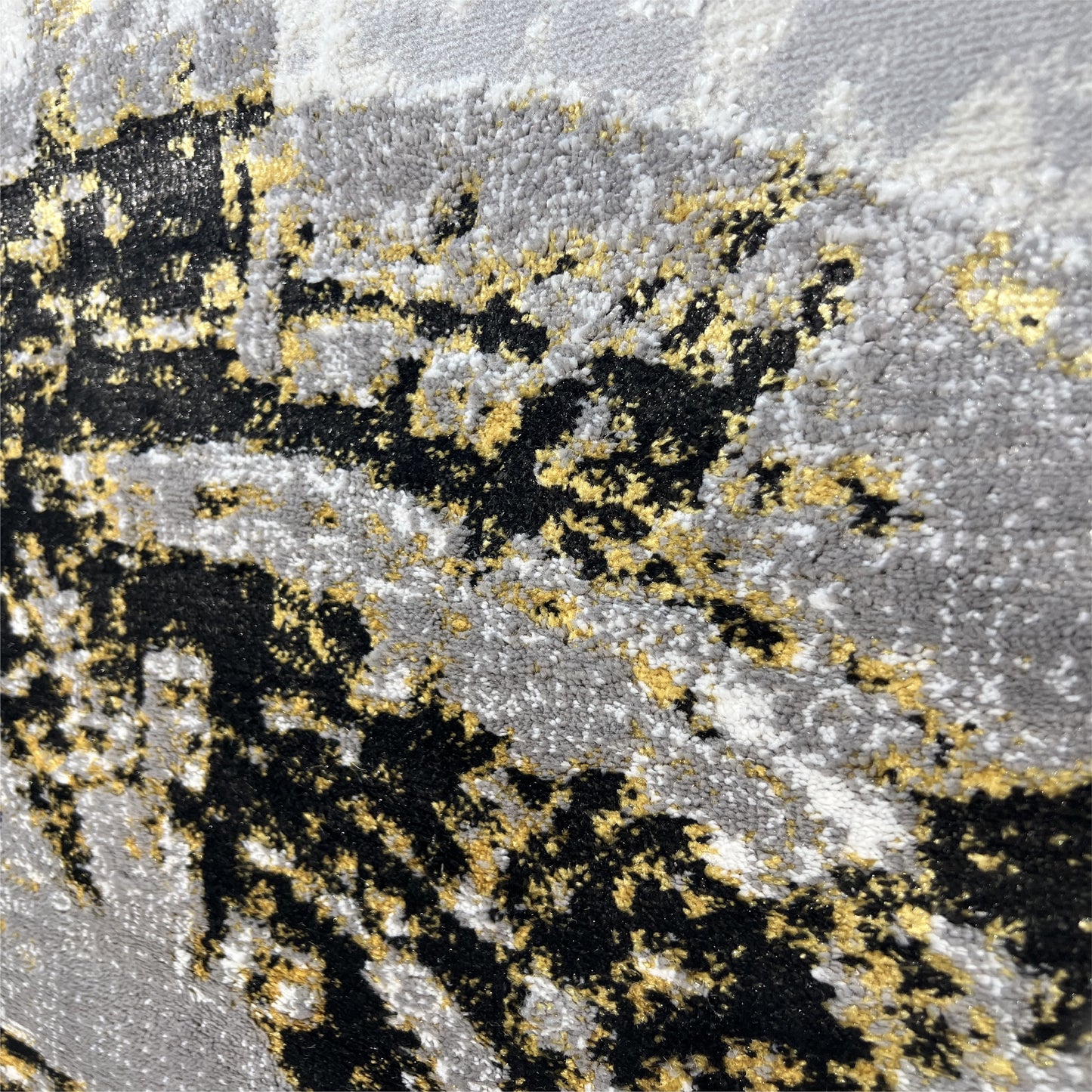 GS-6553 GOL ANTIK Collection Grey Gold and Black Warp Rug
