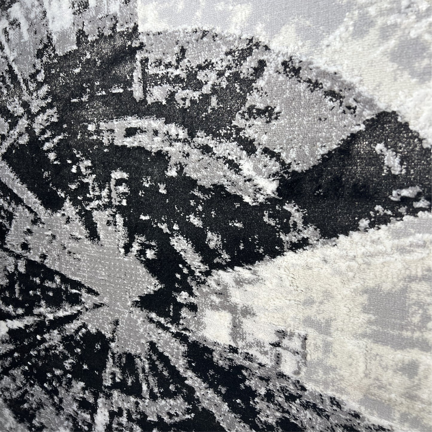 ANTIK Collection Grey P Anthracite and Black Warp Rug