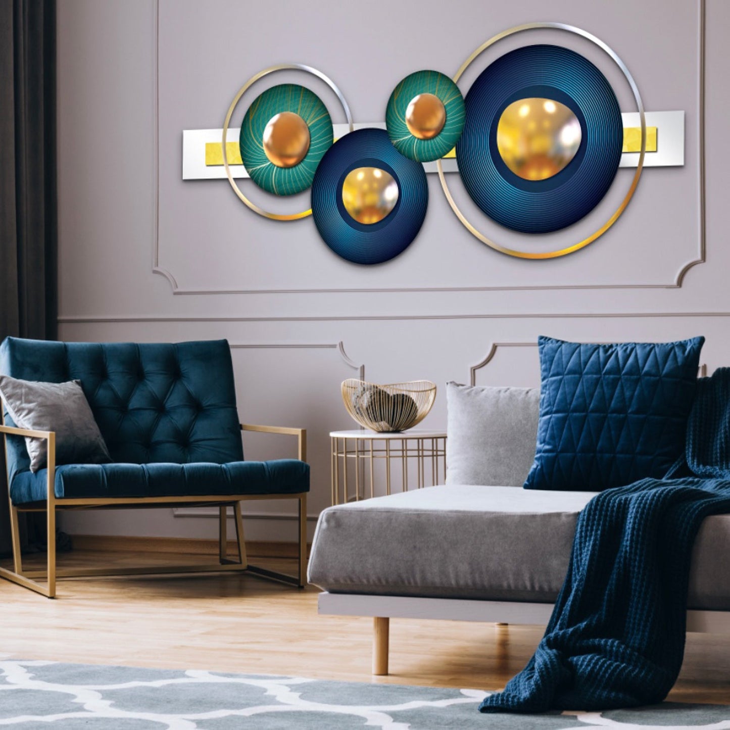 PALC-24 ARVO 3D Gold Round Acrylic Mirror Prints