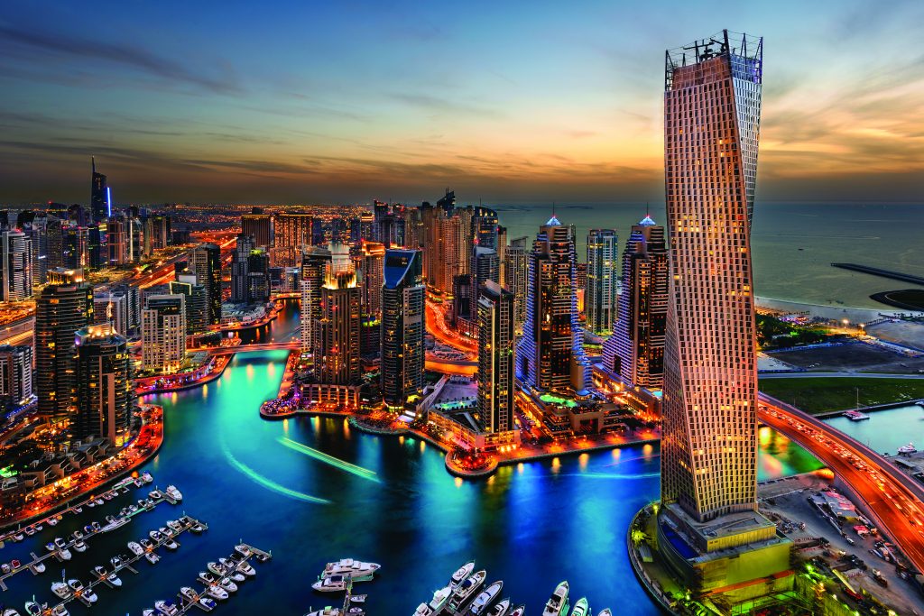 NC-56 MARINA City Light of Dubai Modern Acrylic Wall Art