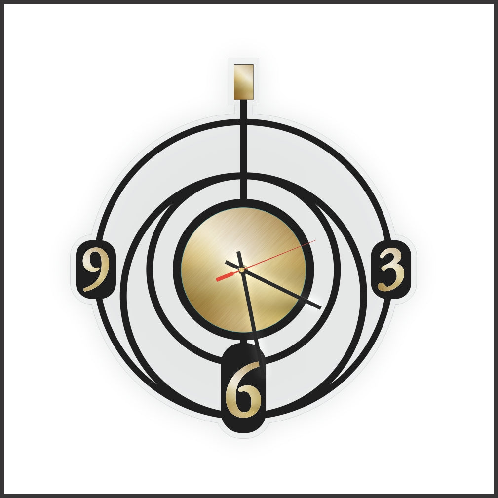 PENDULO Acrylic Mirror Art Wall Clock