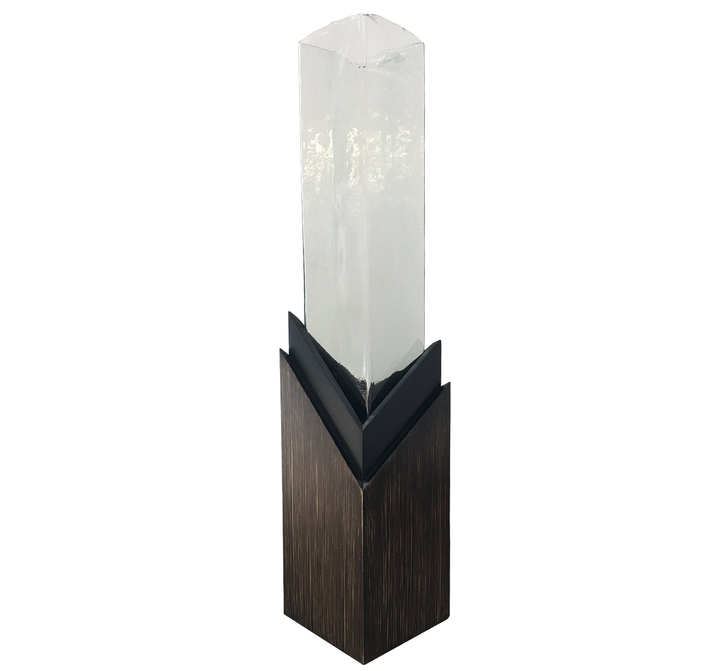 G732 WOODEN FLOOR VASE WITH GLASS