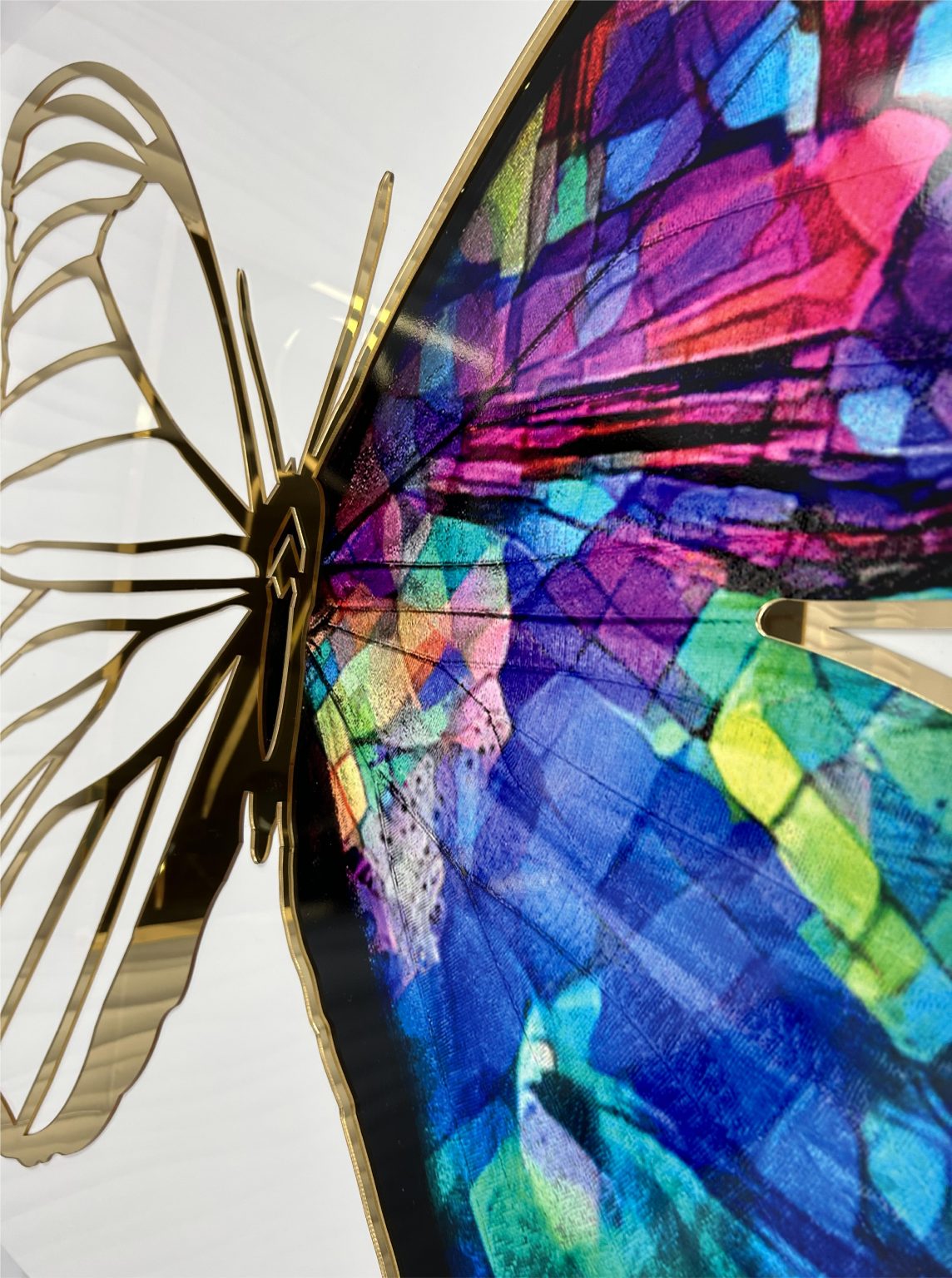 JOLIE 3D Gold Butterfly Acrylic Mirror Prints