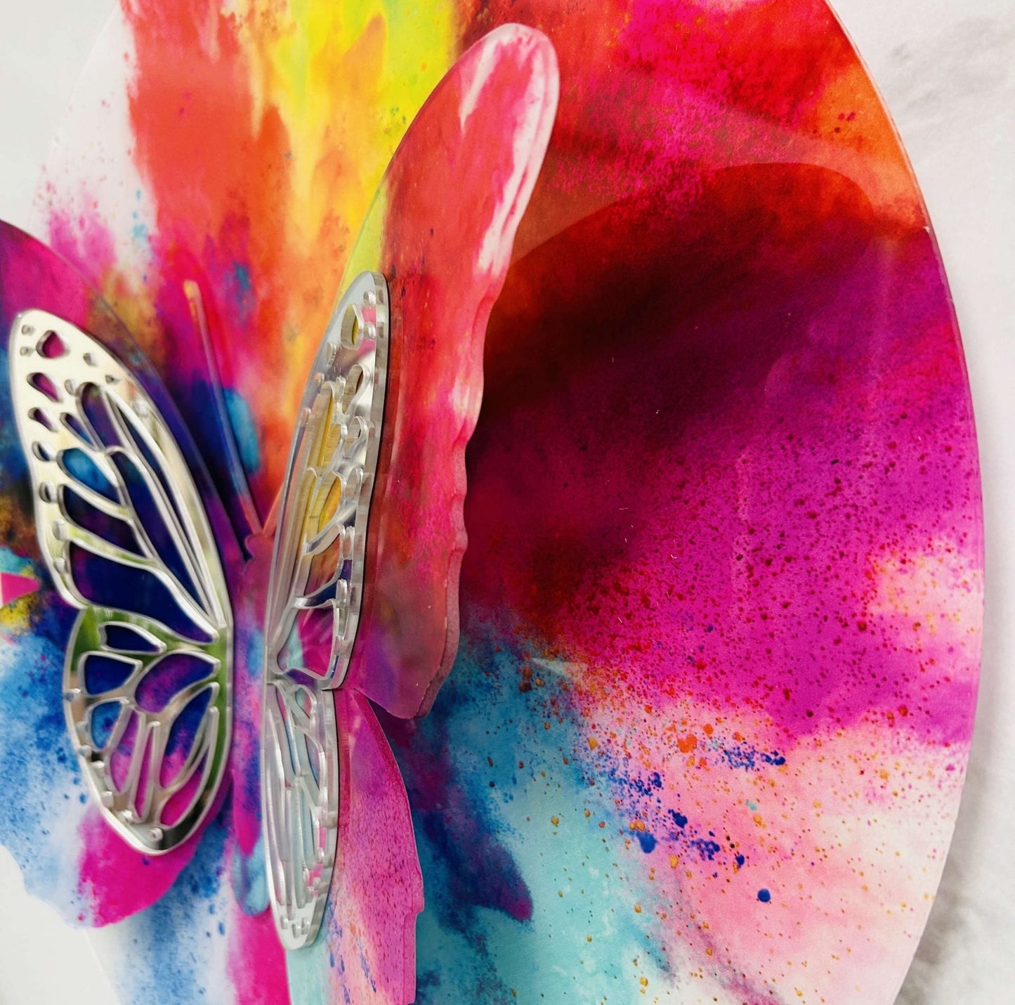 PA-3D 01 KYREL 3D Red Butterfly Acrylic Mirror Prints