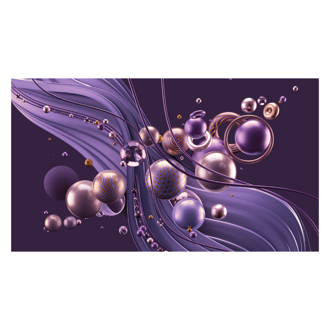 SULC-02 ODYSSEY Purple 3D Abstract Elements Modern Acrylic Wall Art