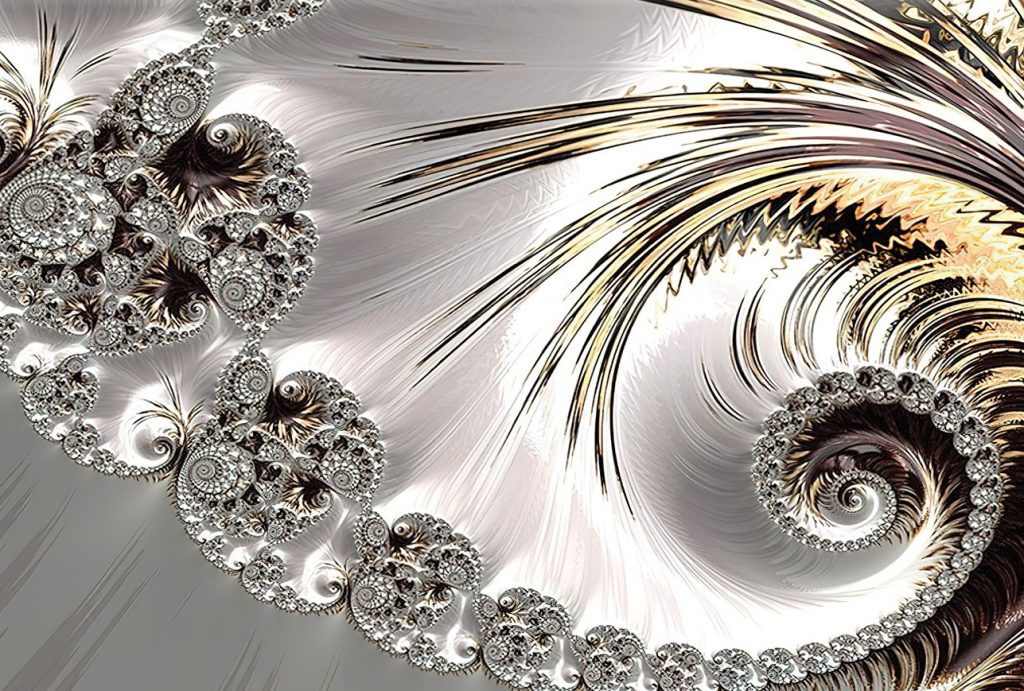 SULC-26 FIBONACCI Grey Creative Abstract Modern Wall Art TG
