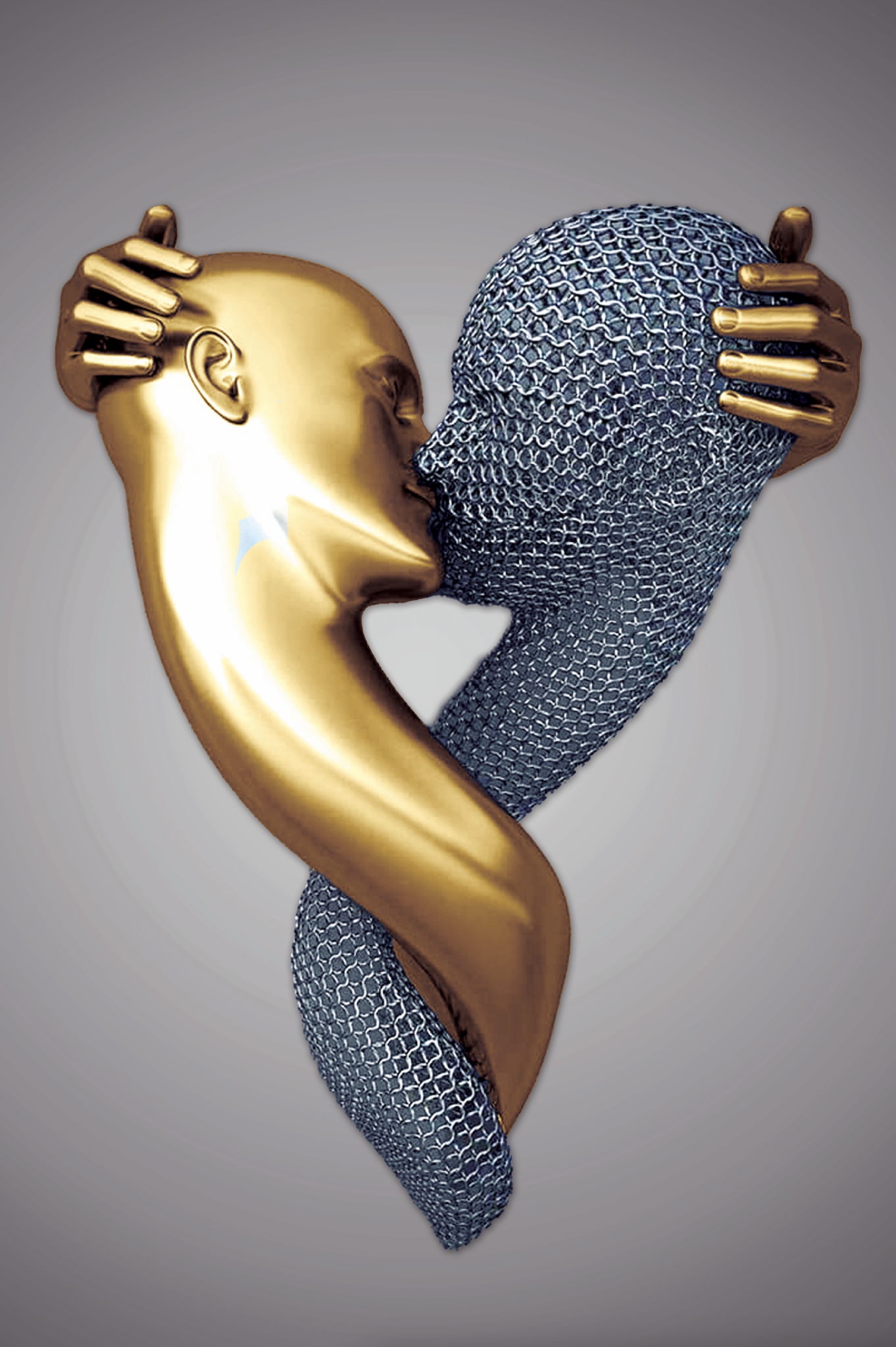 SULC-48 MAYA Gold Romantic Figures Modern Wall Art TG