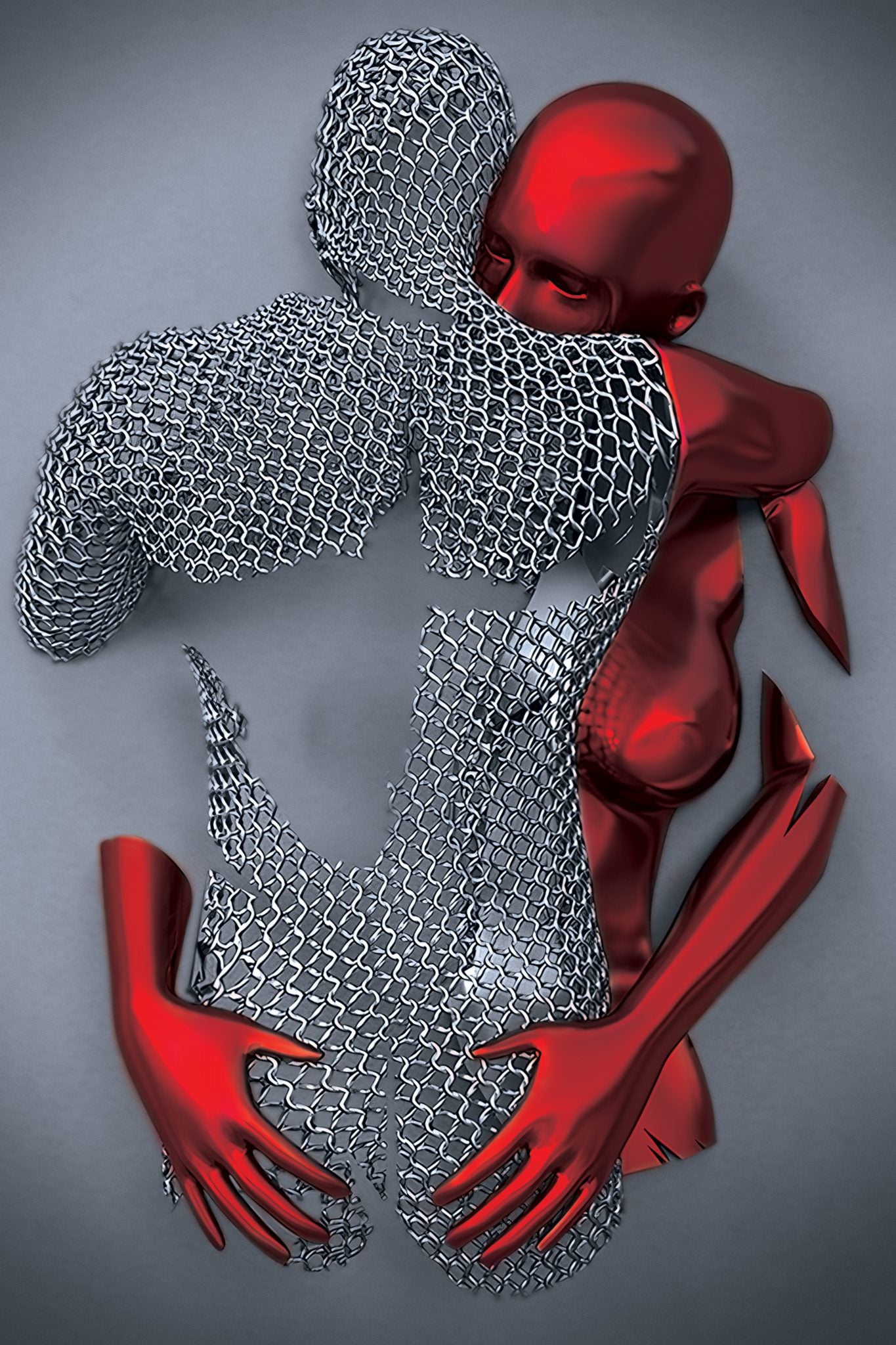SULC-48 MAYA Ruby Romantic Figures Modern Wall Art TG