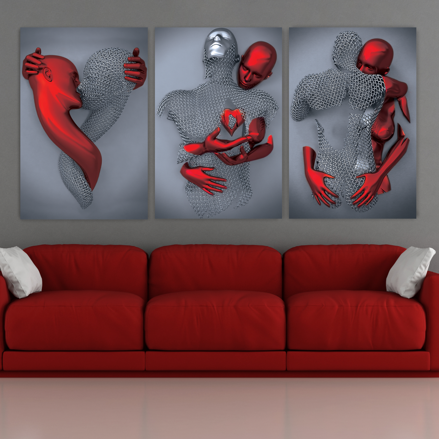 SULC-48 MAYA Ruby Romantic Figures Modern Wall Art TG