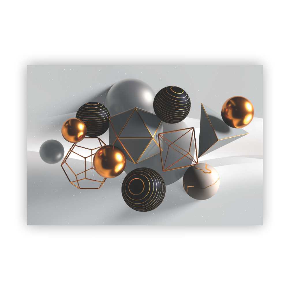 SULC-55 REGAL Grey Ornamental Delight Modern Wall Art TG