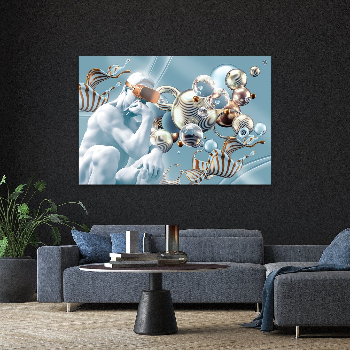 ECHO Abstract Symphony Spheres Modern Wall Art TG