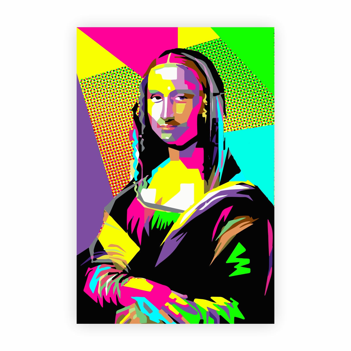 MONA Geometric Fusion Pop Art Modern Acrylic Wall Art