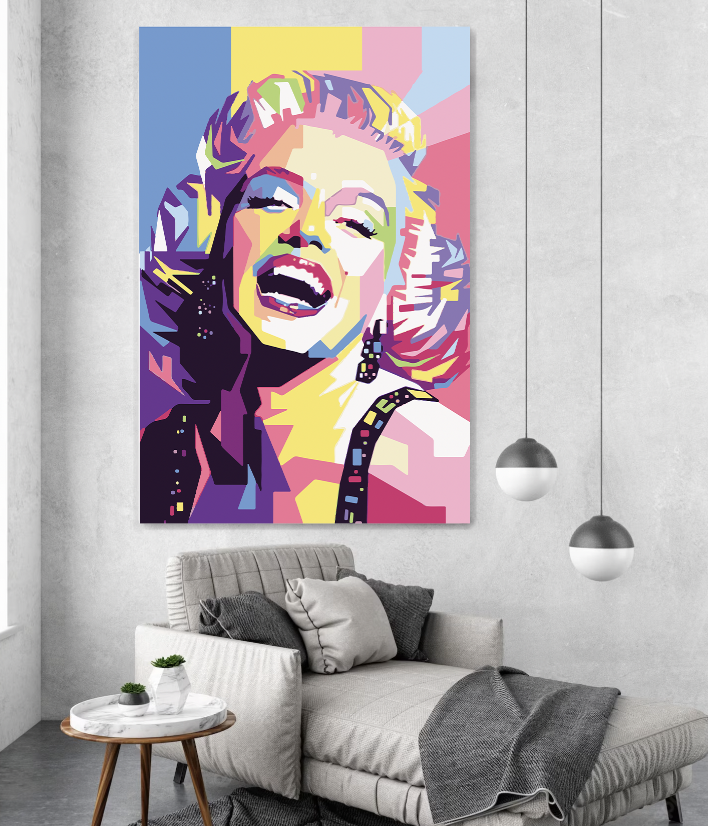 POP-12 DIVA Marilyn Mosaic Pop Modern Acrylic Wall Art