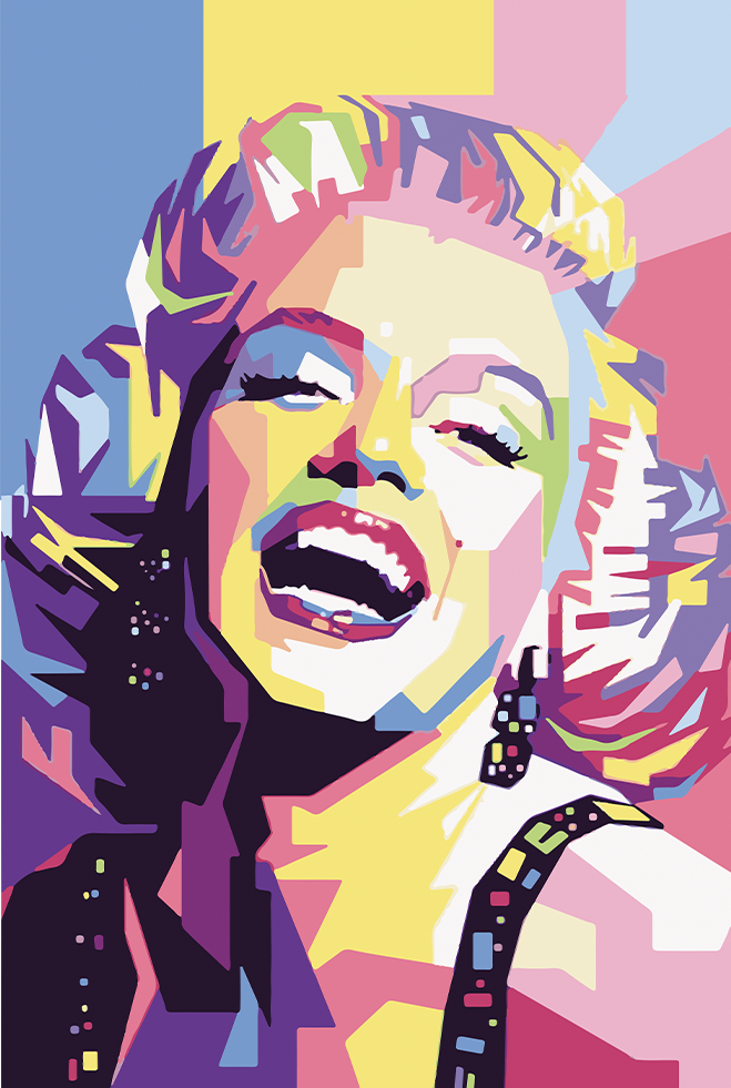 POP-12 DIVA Marilyn Mosaic Pop Modern Wall Art TG