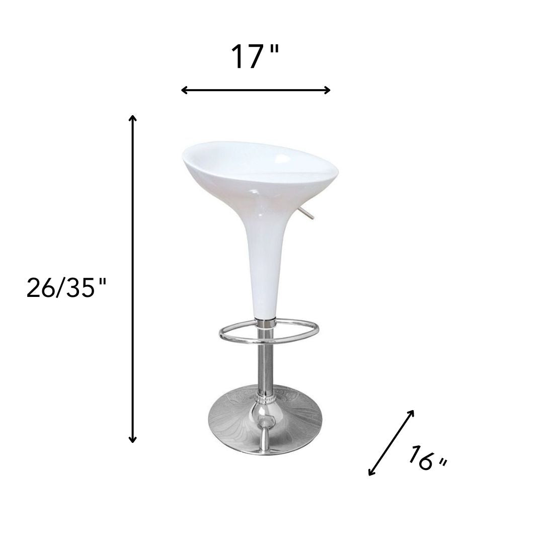 DOLPHIN Adjustable Barstool White