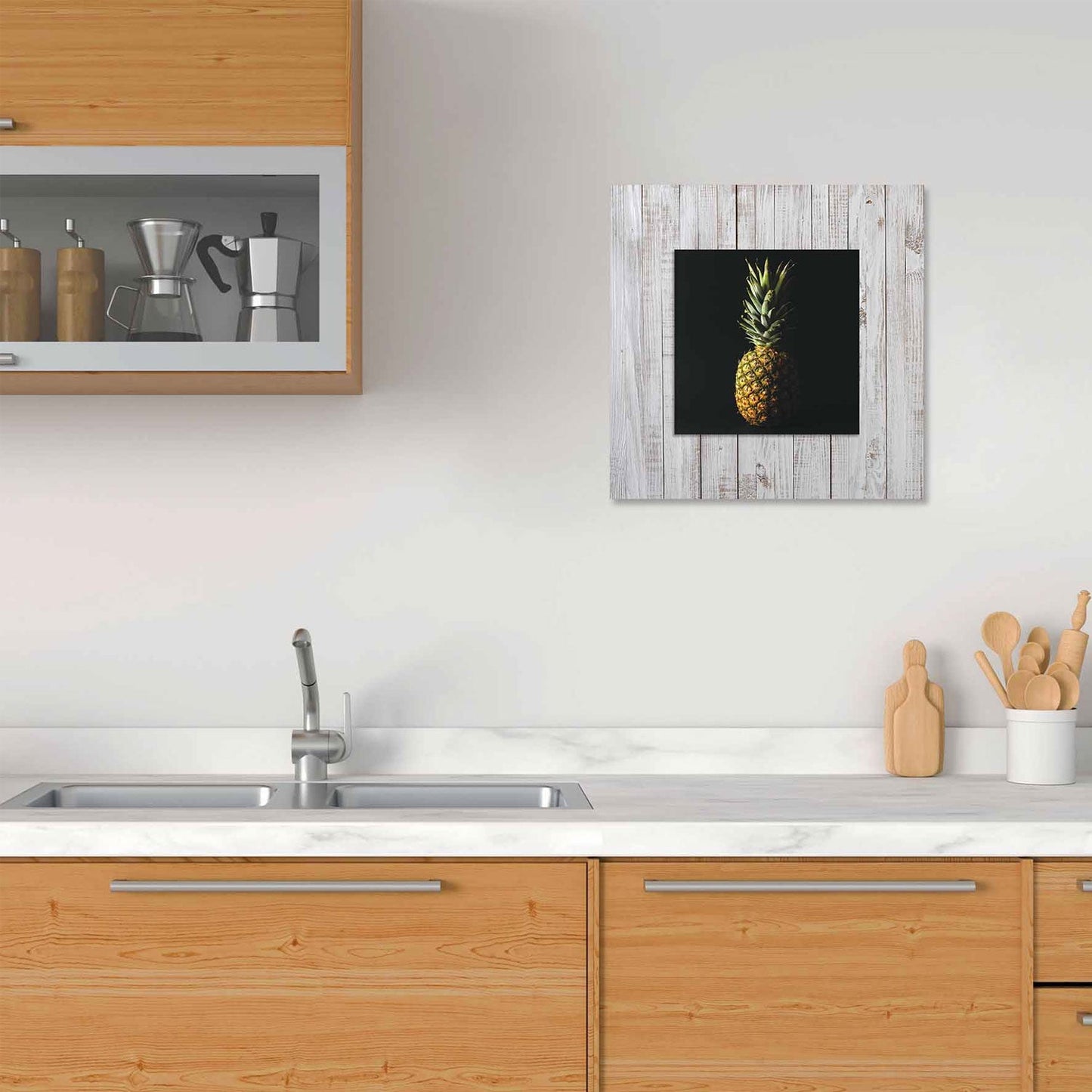 LORAN Pineapple with Background Fine Acrylic Wall Art