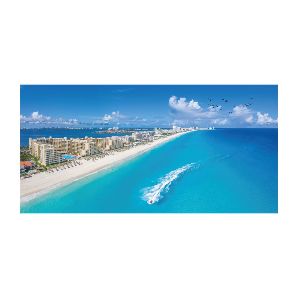 NC-01 RIPPLE Cancun Landscape View Acrylic Wall Art Print