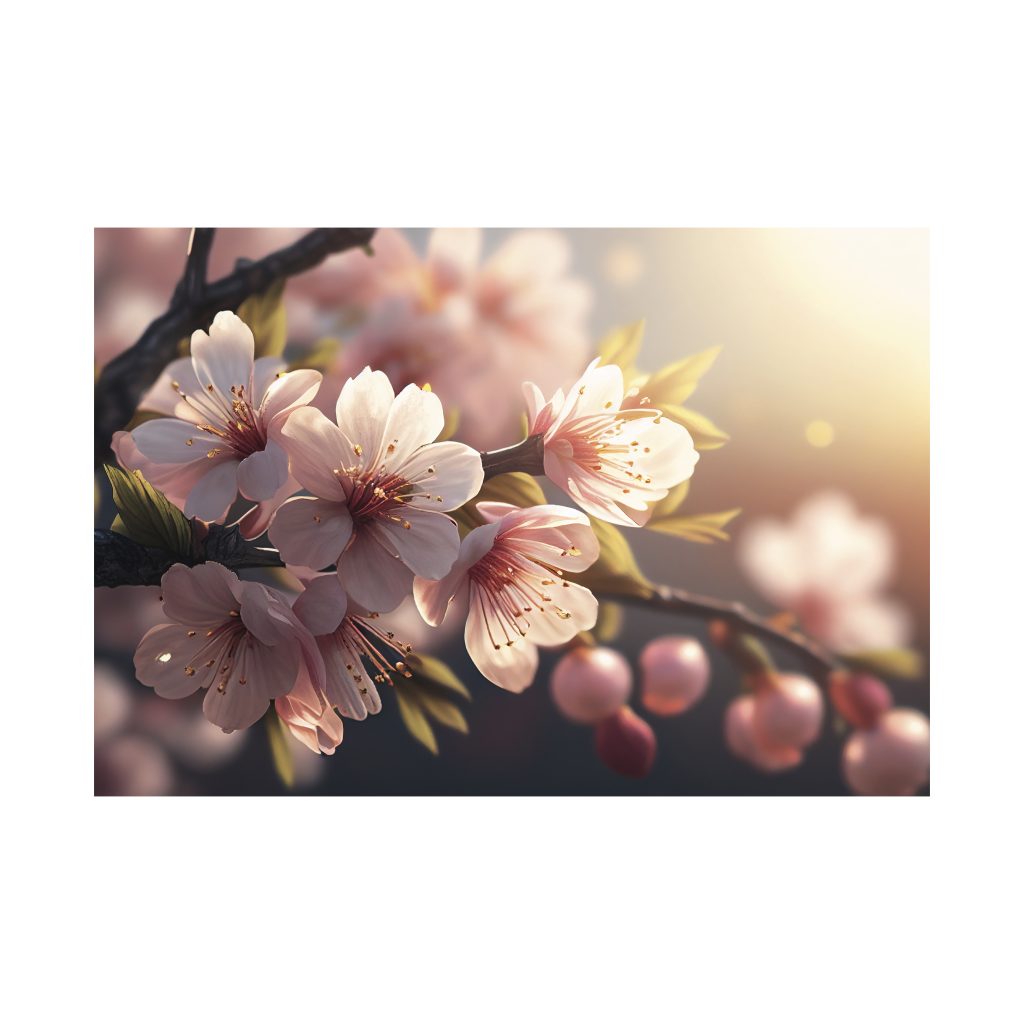 NC-09 SAKURA Cherry Blossoms in Spring Modern Wall Art TG