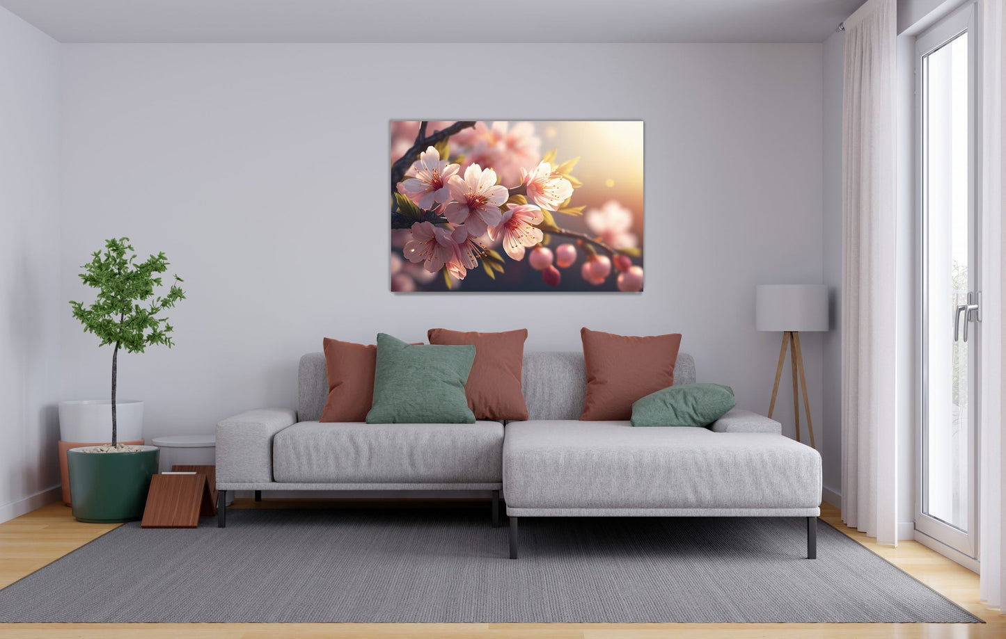 NC-09 SAKURA Cherry Blossoms in Spring Modern Wall Art TG