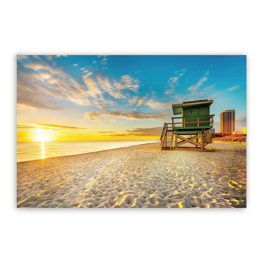 NC-103 SOUTH BEACH Miami Sunrise Modern Wall Art TG