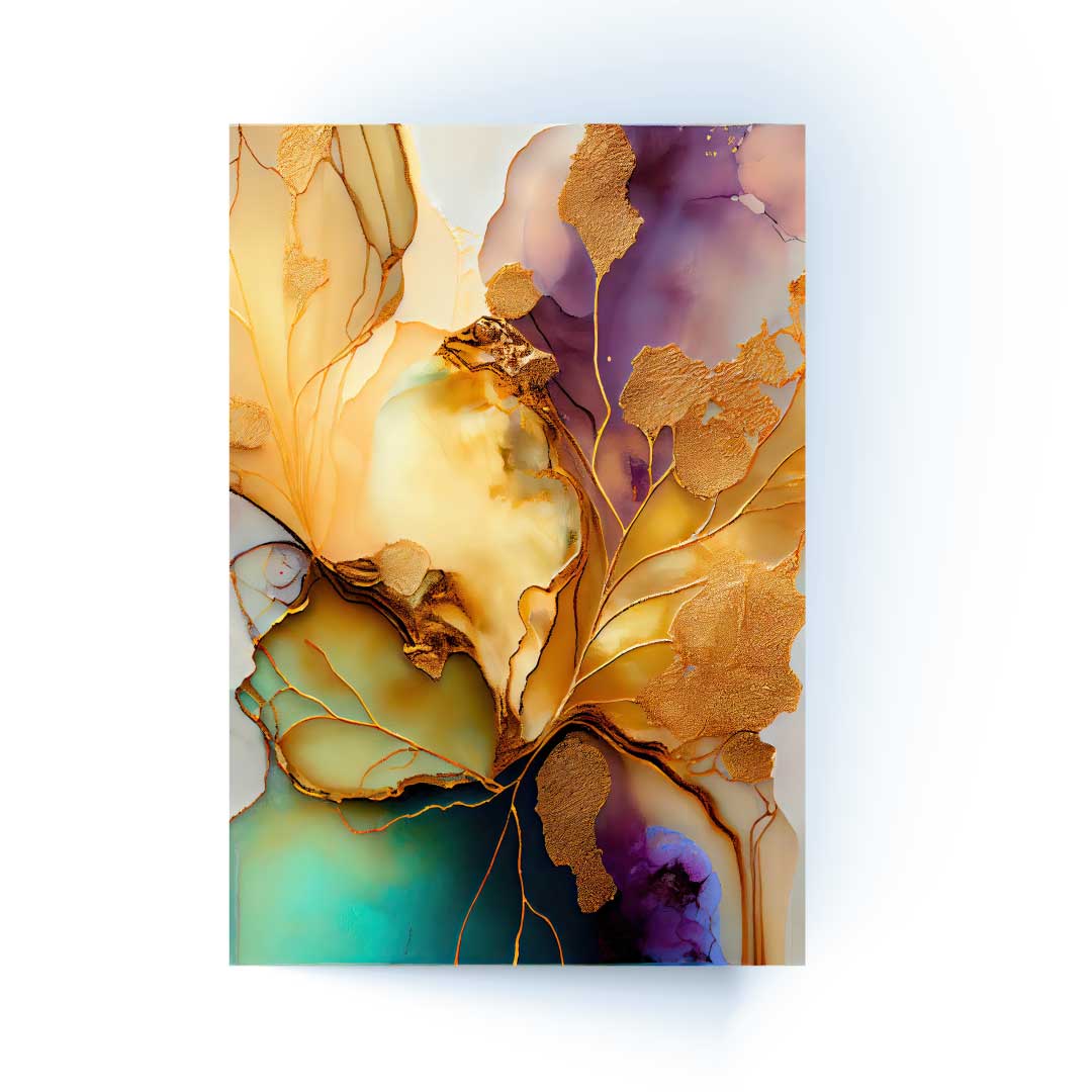 NC-111 ZYNAR Purple Flower Splash Modern Acrylic Wall Art
