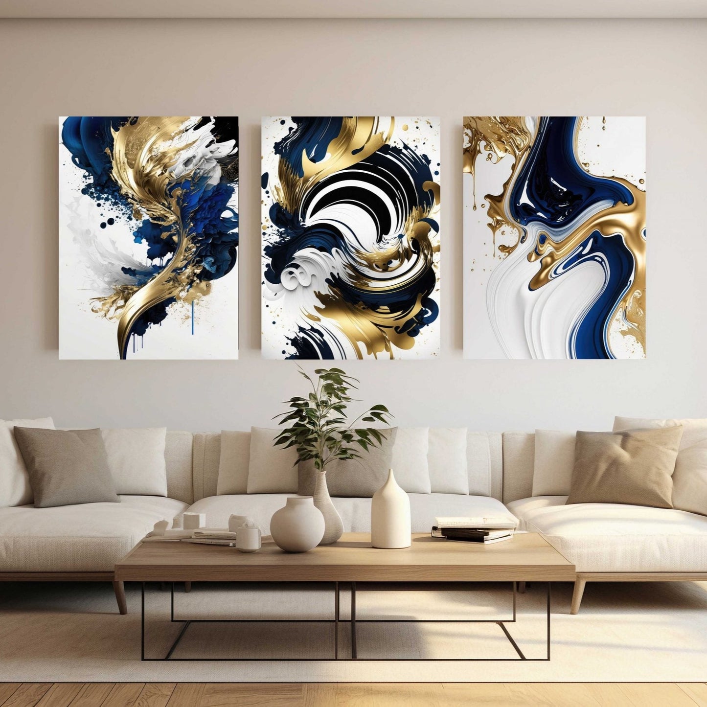 NC-119 ZYLO Blue Splash Modern Acrylic Wall Art