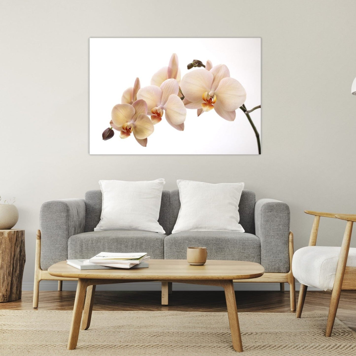 NC-12 VANILLA Orchid Radiance Modern Acrylic Wall Art