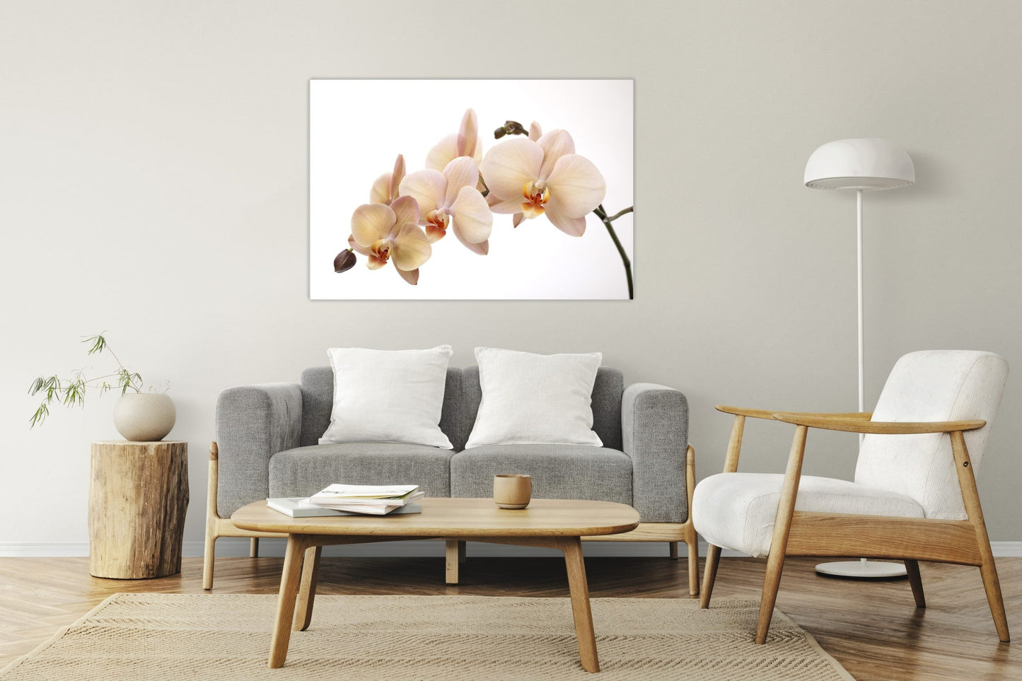 NC-12 VANILLA Orchid Radiance Modern Wall Art TG