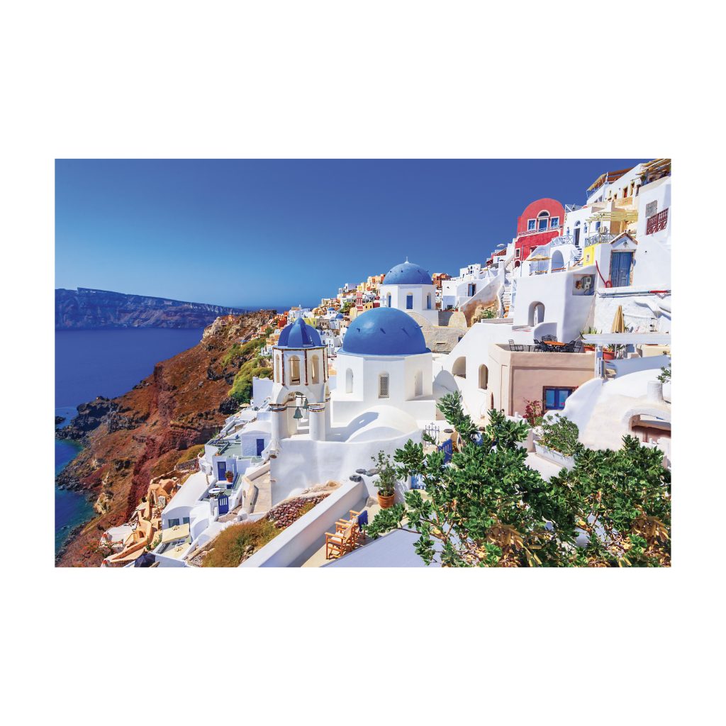 NC-15 CALDERA Santorini Sunset Charm Modern Wall Art TG