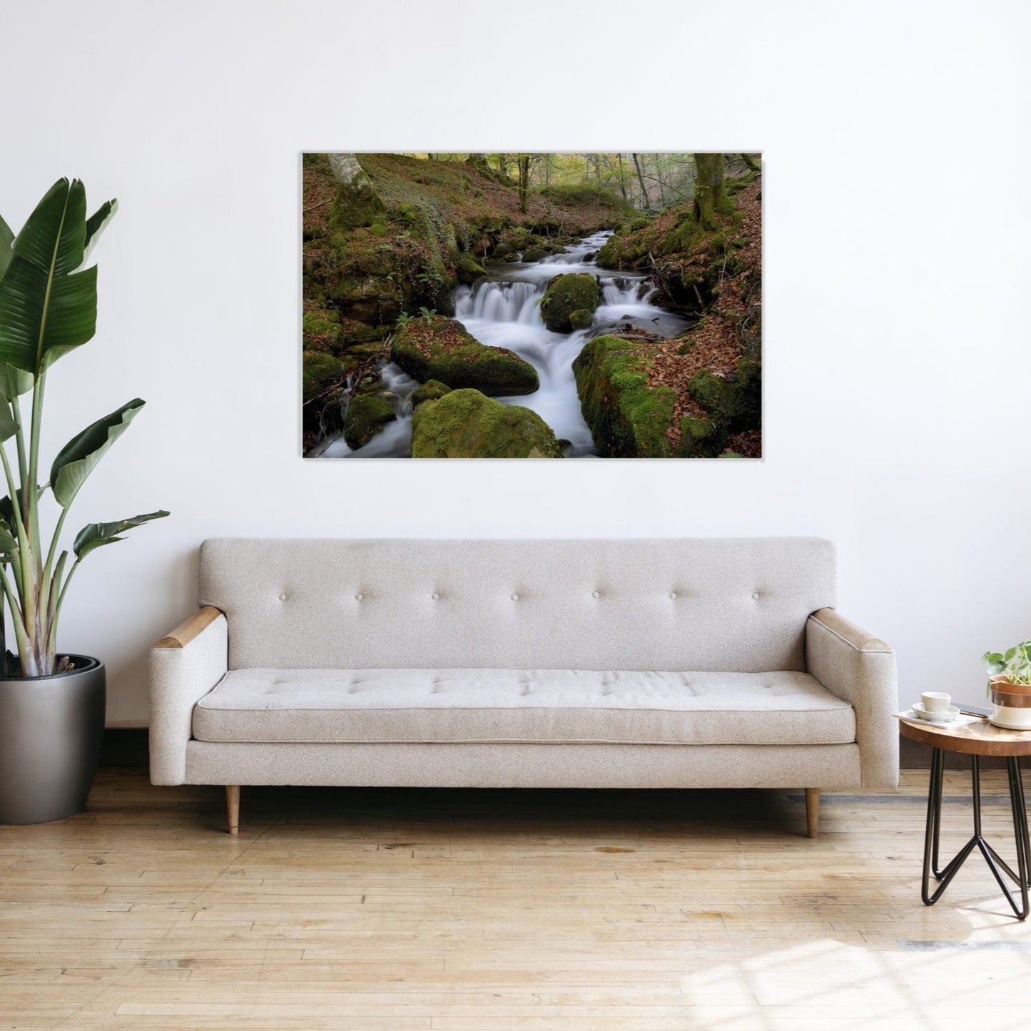 NC-18 MOSSY Stream and Forest Harmony Modern Acrylic Wall Art