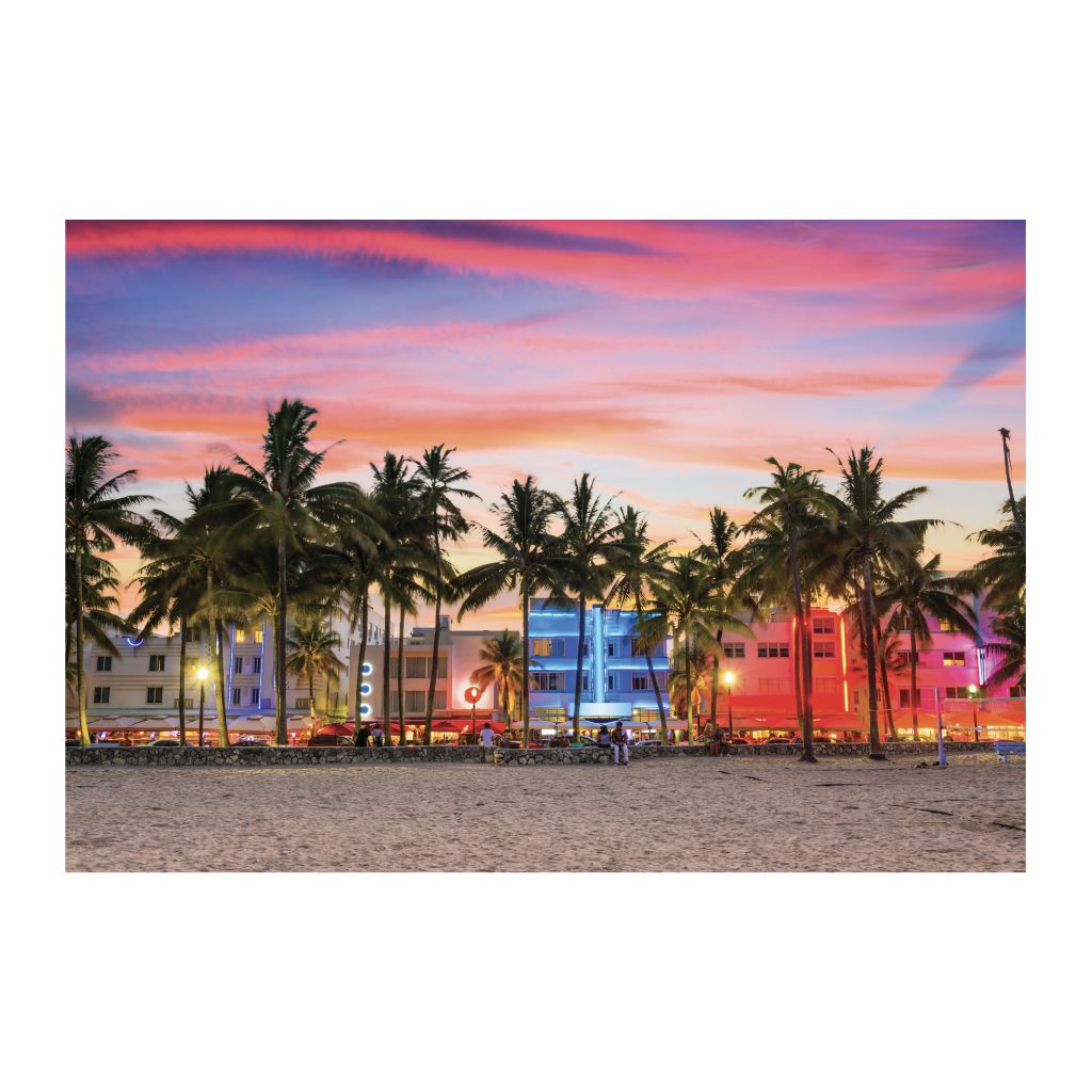 NC-21 DECO Miami Beach's Ocean Drive Modern Wall Art TG