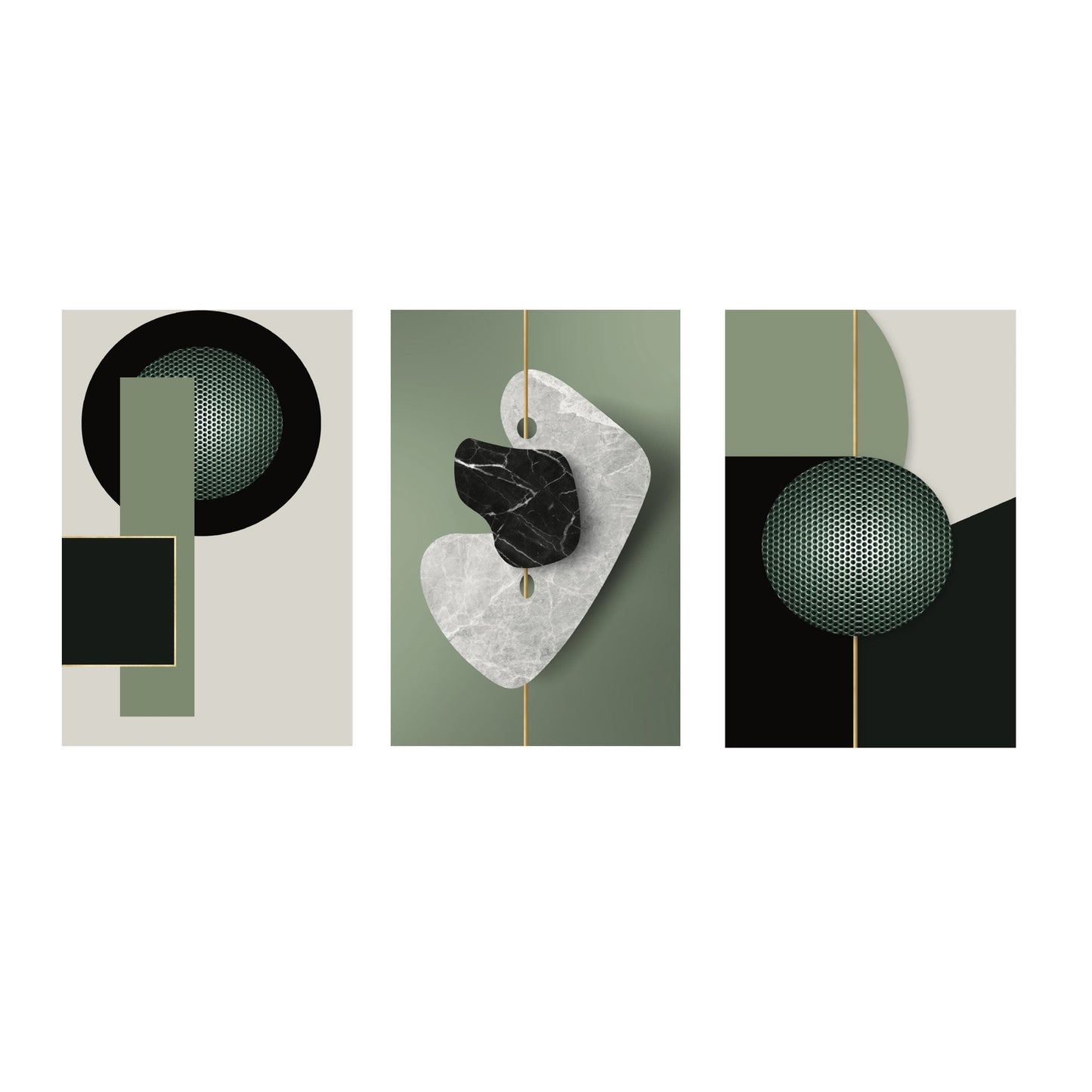 NC-28 ABE Olive Abstract Modern Wall Art TG