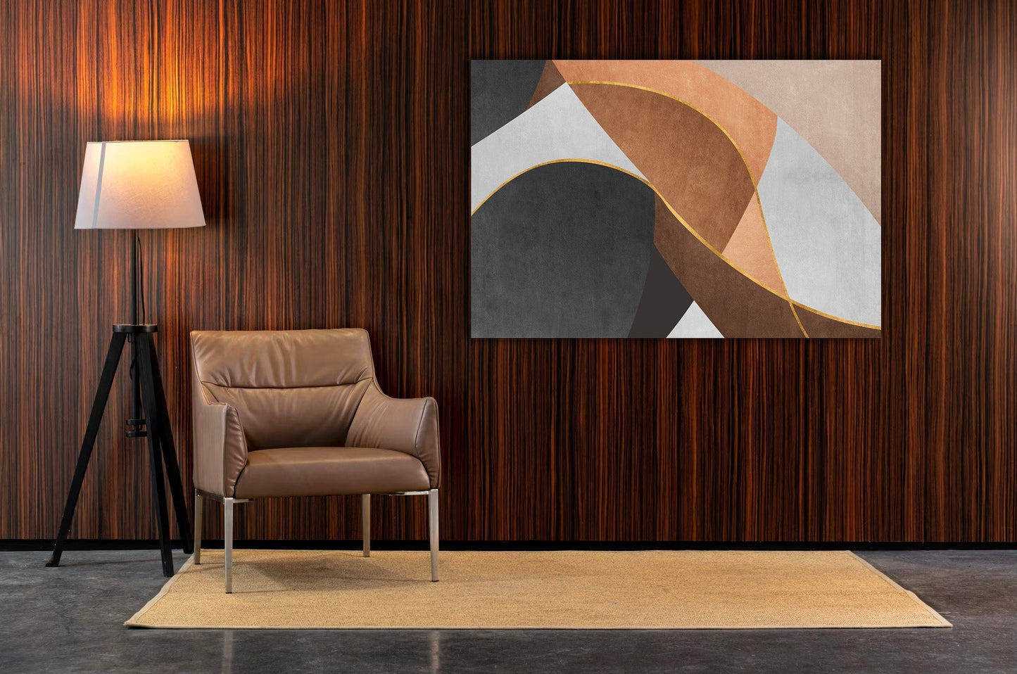 NC-31 GILDED EARTH Abstract Geometrical Modern Wall Art TG