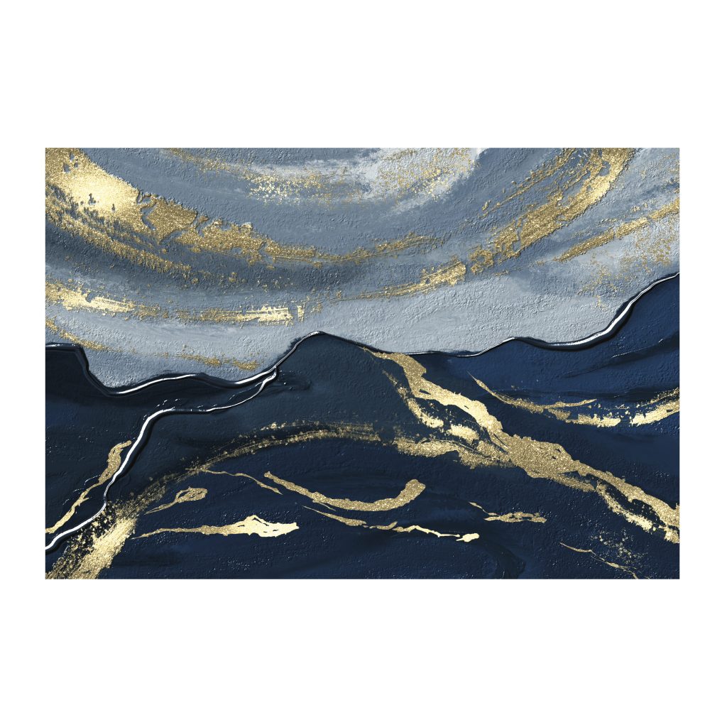 NC-34 JADE Blue Abstract Modern Wall Art TG