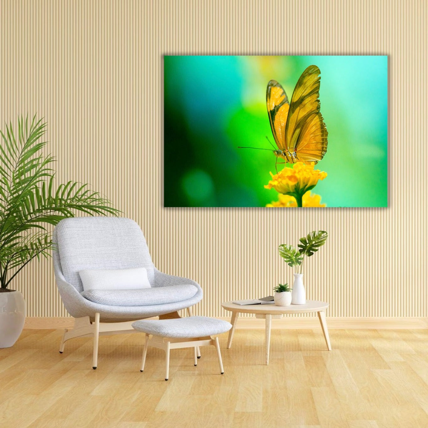 NC-39 MARIGOLD Monarch Butterfly Modern Wall Art TG