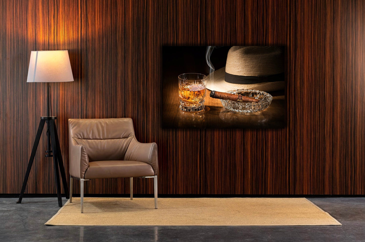 NC-51 CUBAN Rum and Cigar Modern Acrylic Wall Art