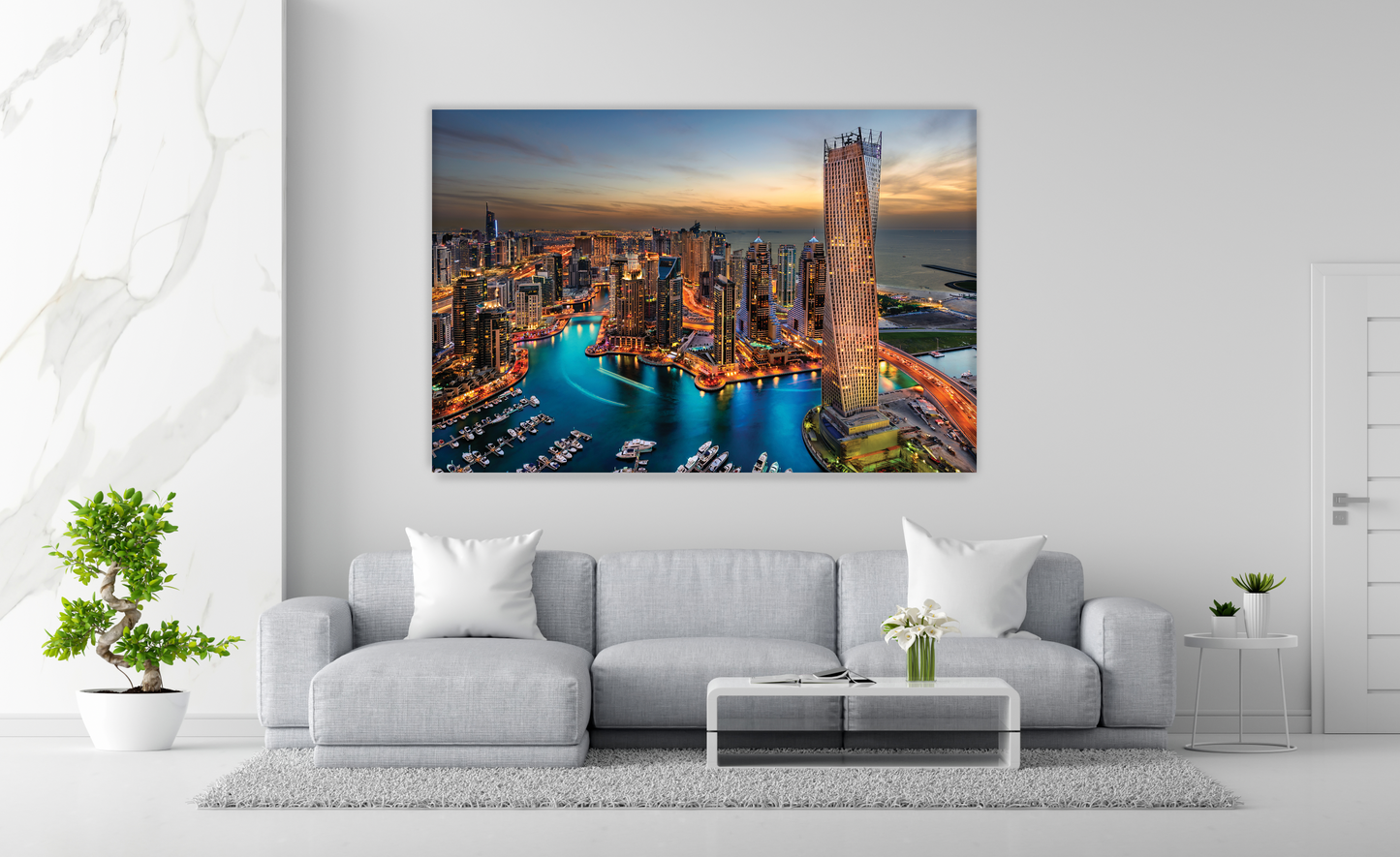 NC-56 MARINA City Light of Dubai Modern Acrylic Wall Art