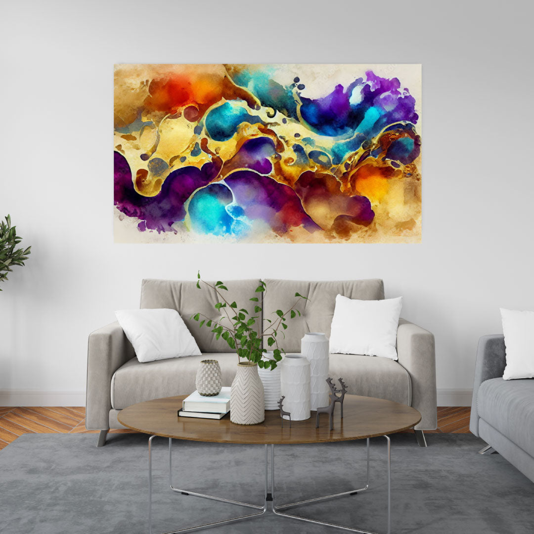 NC-72 INK Watercolor Texture Modern Wall Art TG