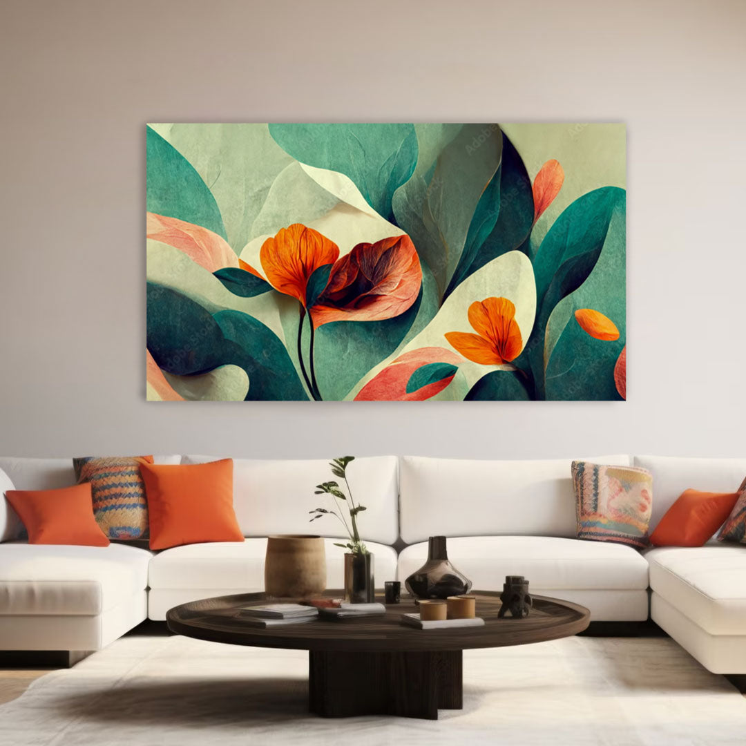 NC-82 PEONY Vector Floral Spring Modern Wall Art TG