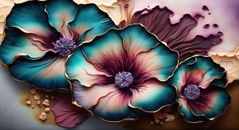 NC-87 VIOLET Bright Orchid Modern Wall Art TG