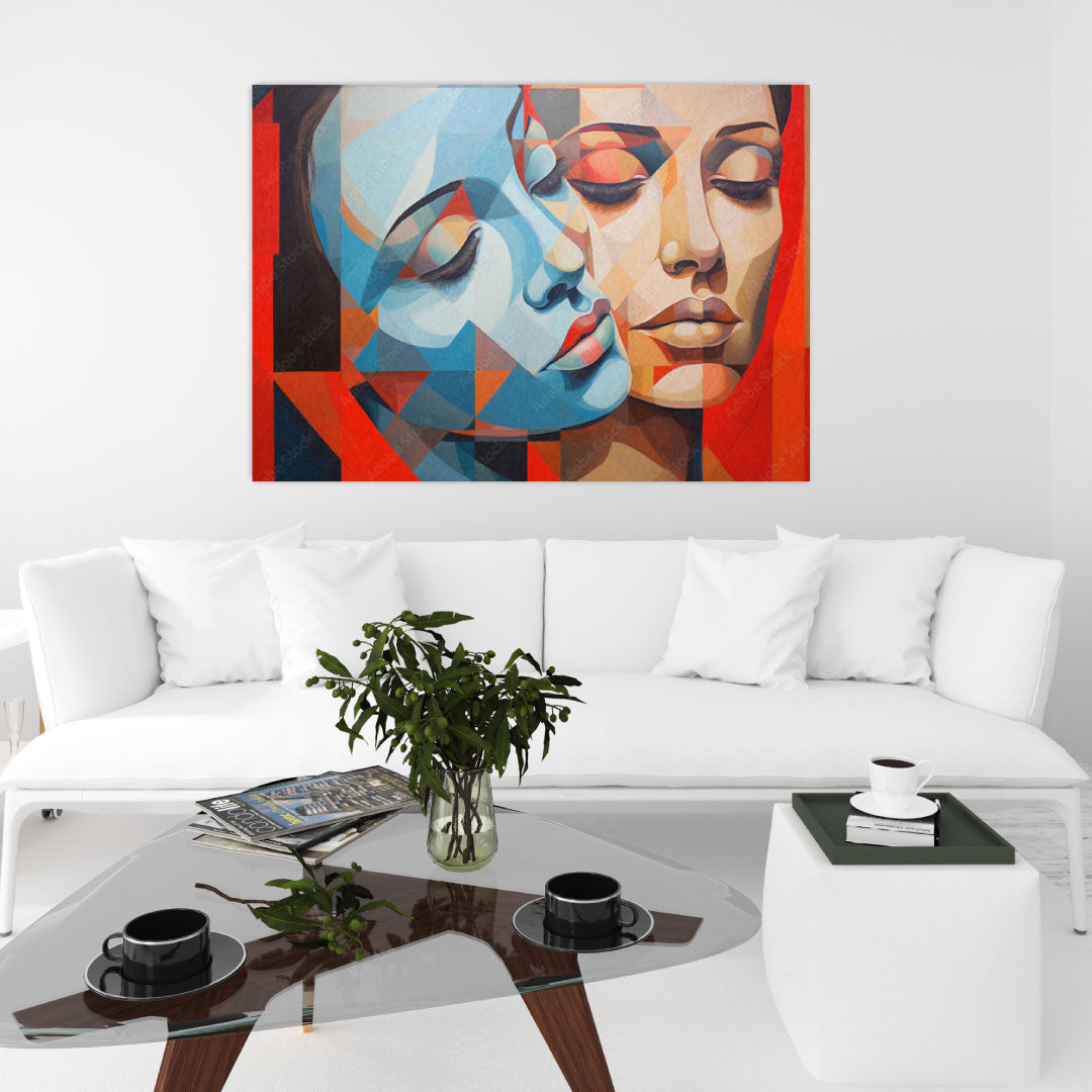 NC-91 LEAH Mosaic Women Link Face Wall Art TG