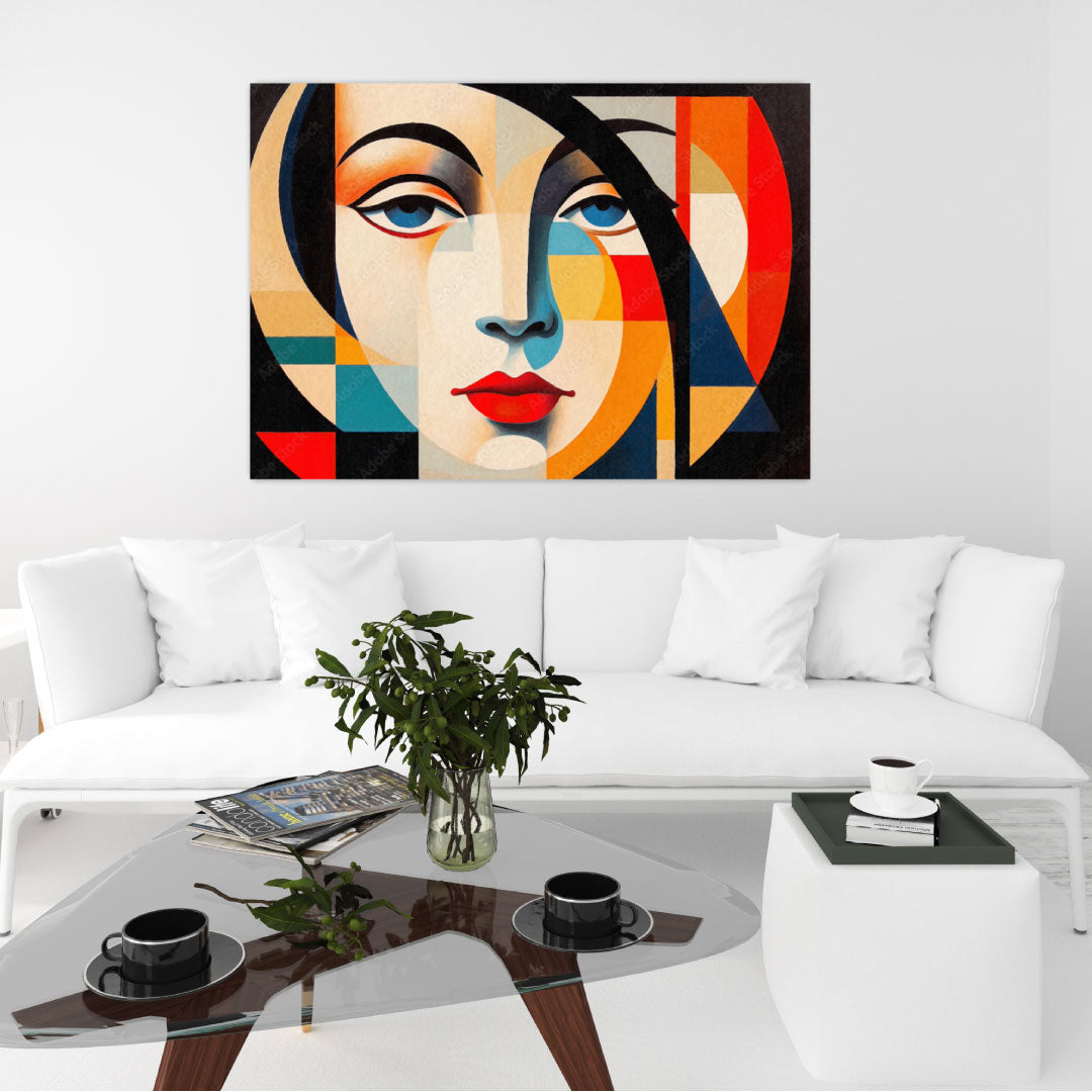 NC-92 JOHANE Mosaic Woman Face Acrylic Wall Art