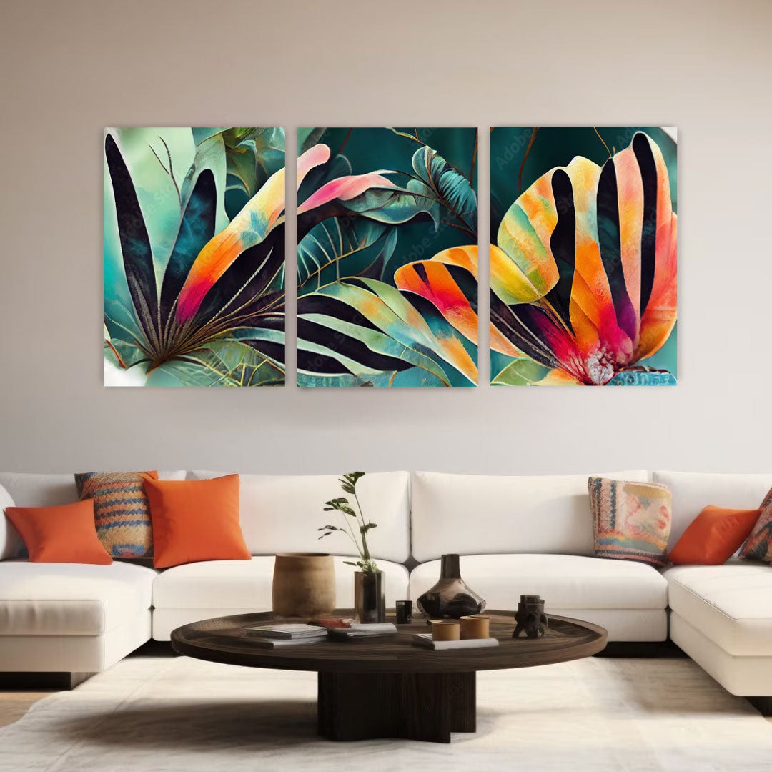 NC-99 DORYN Monstera Leaves Modern Wall Art TG